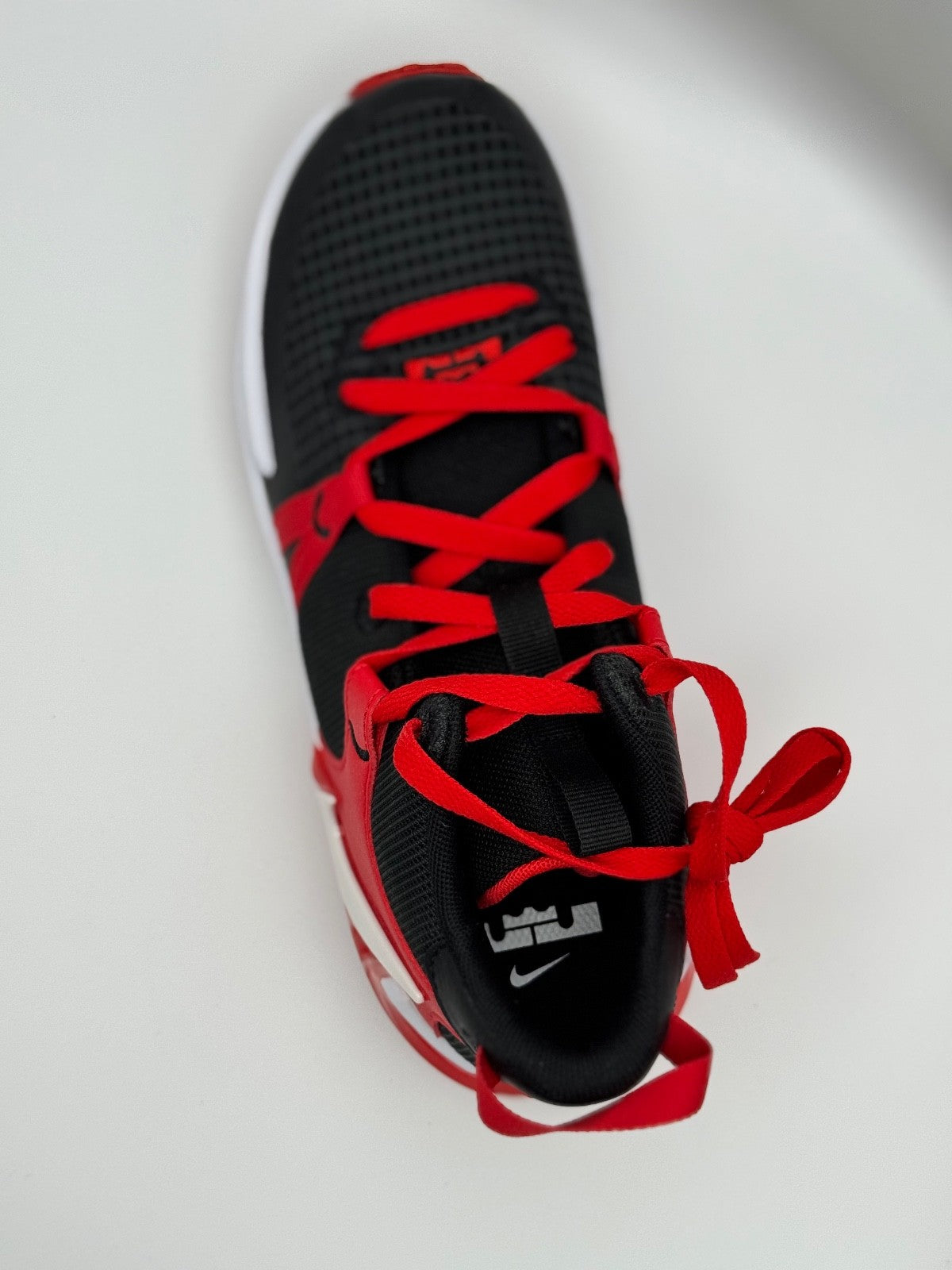 Nike(GS) Nike LeBron Witness 7 Basketball Shoes Black/University Red/ White