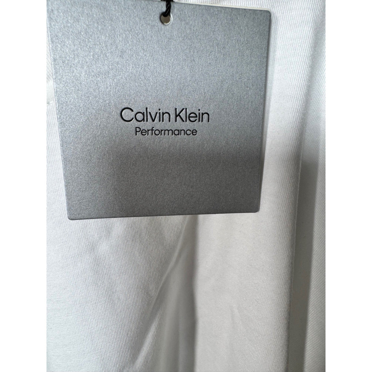 Calvin Klein Performance Womens White Cropped Long Sleeve Logo T-Shirt NWT XXL