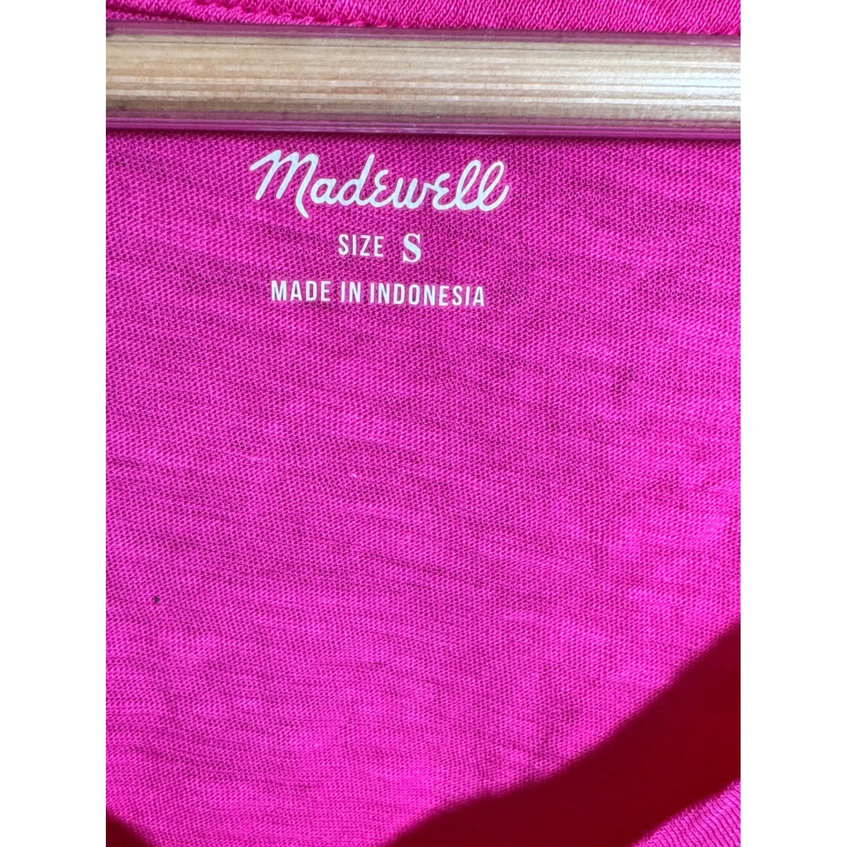 Madewell Womens Whisper Cotton V-Neck Short Sleeve T-Shirt Pink Size S Slub Tee
