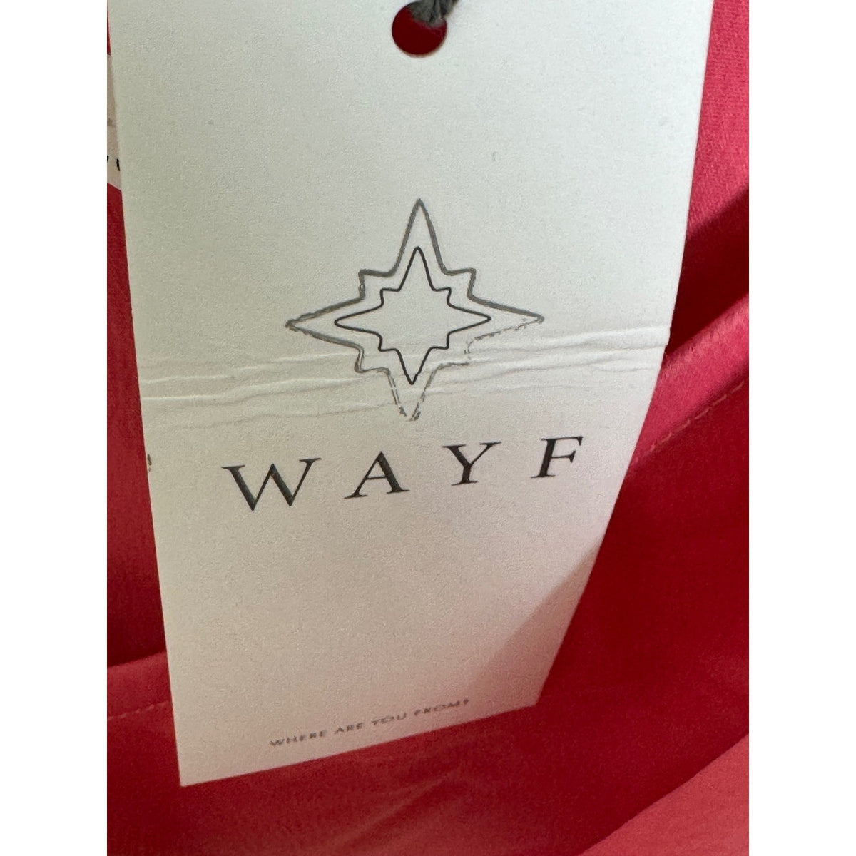 WAYF Women Pink Puff Sleeve Wrap Front Tie Crop Top Off Shoulder S NEW