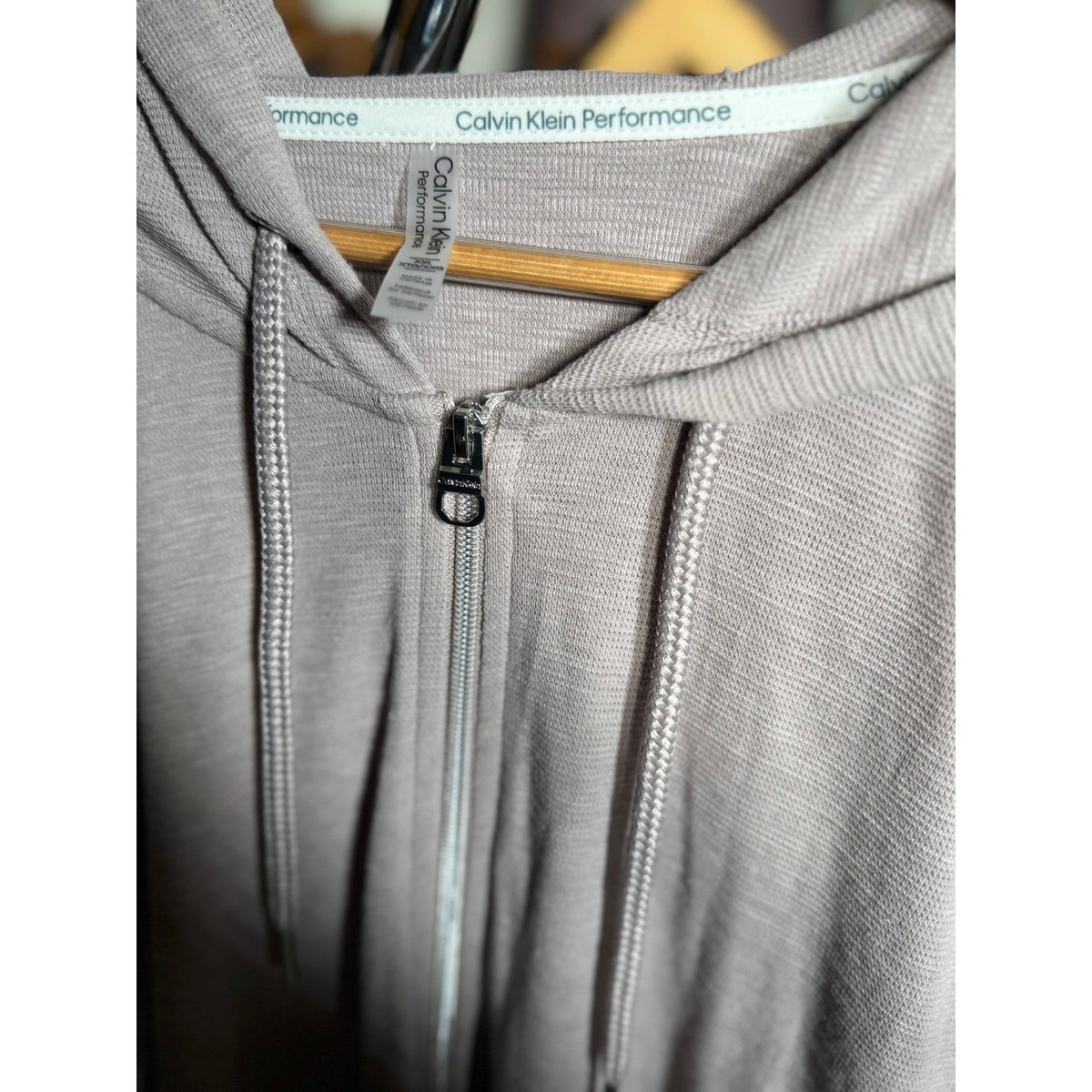 Calvin Klein Performance Womens XXL Full Zip Hoodie Mauve Pink PF8J4579 NWT