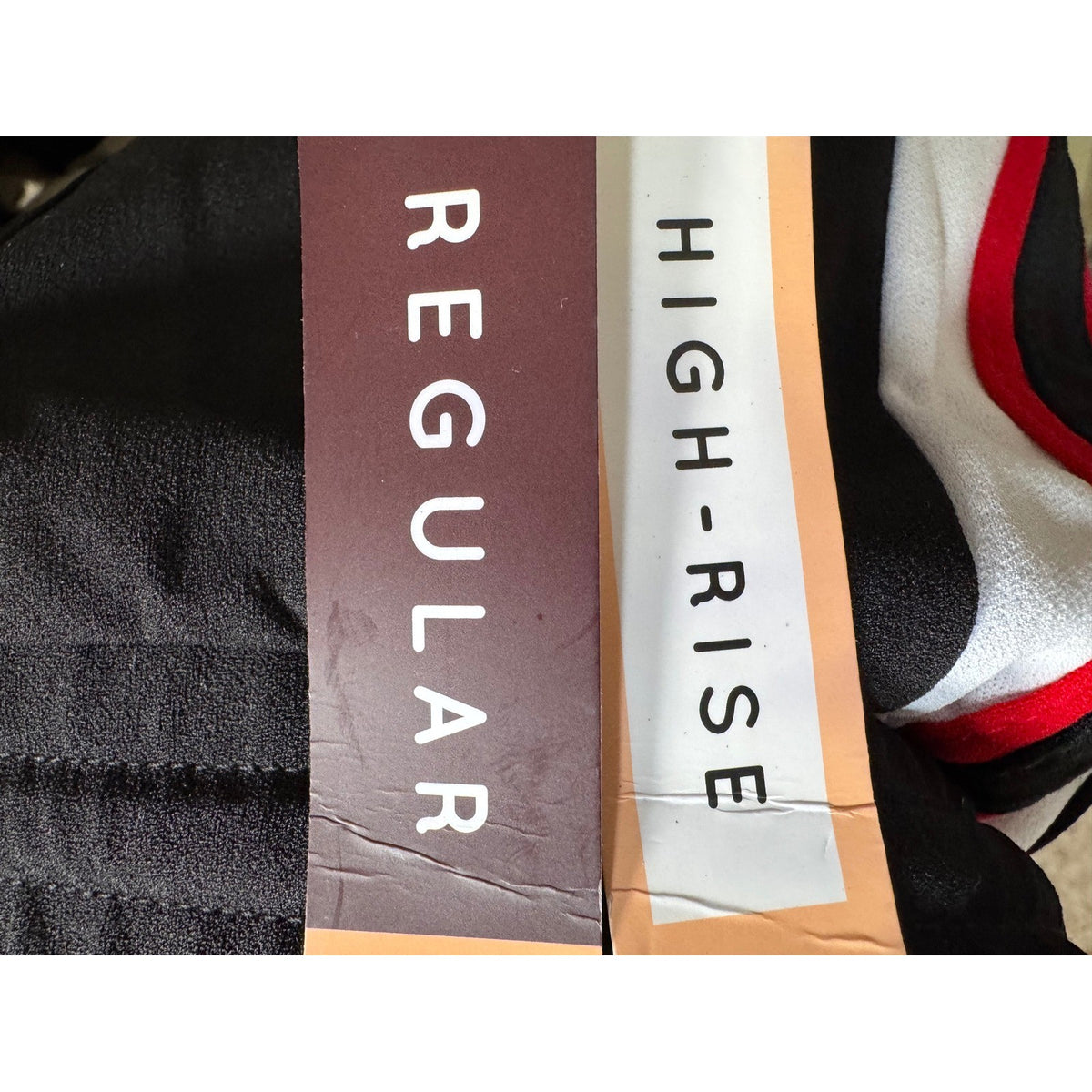 One 5 One Womens High Rise Track Pants Black Red White Side Stripe Size 3X