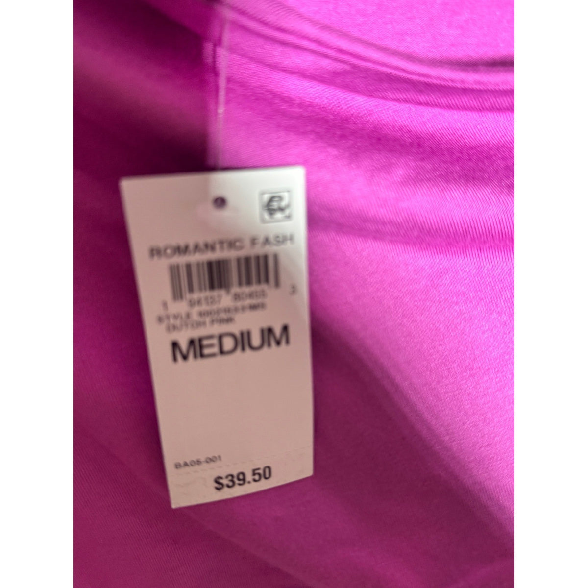 INC International Concepts One Shoulder Braided Strap Ruched Top Dutch Pink M