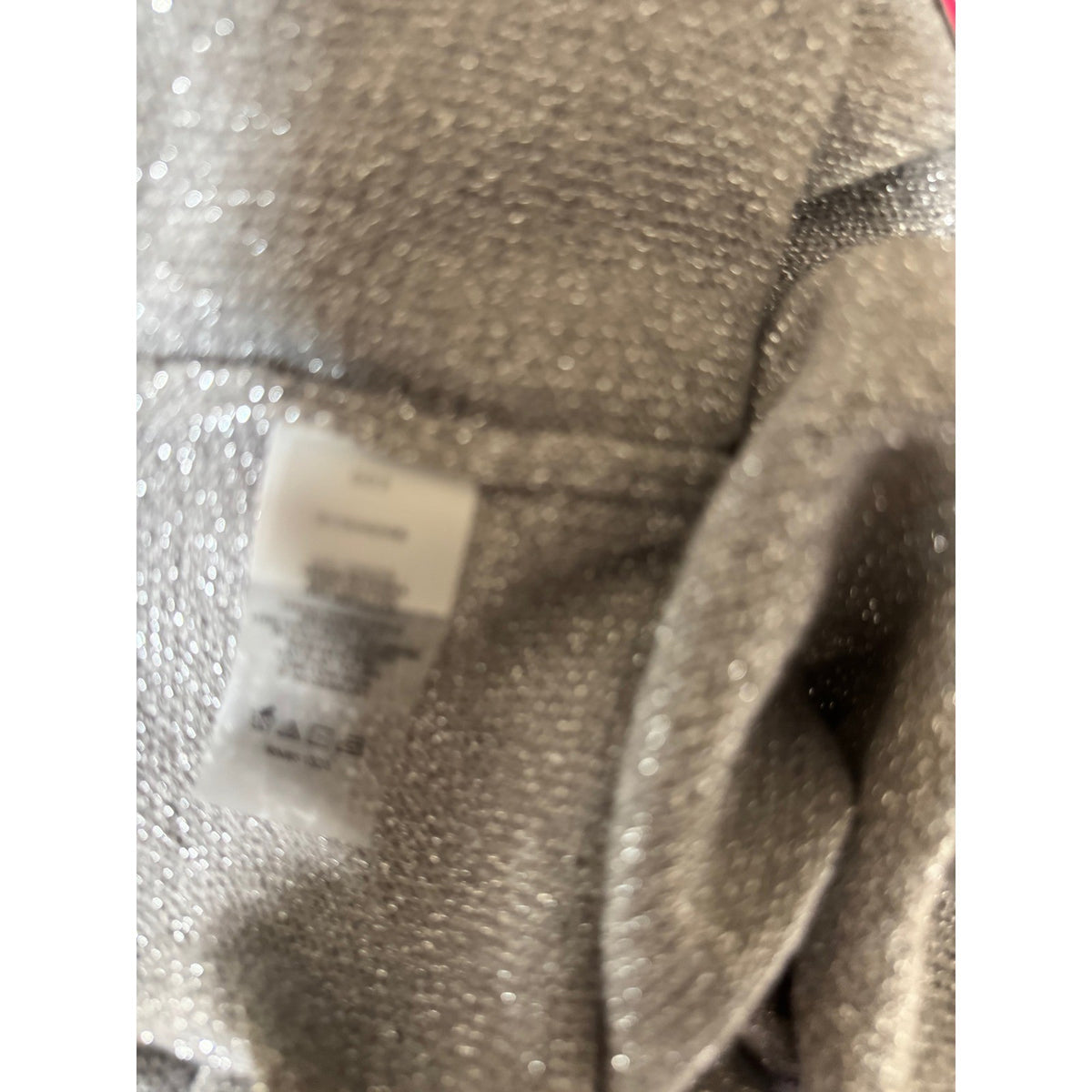 Vince Camuto Metallic Silver Cutout Neckline Cozy & Bright Sweater NWT Large