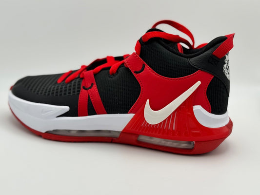 Nike(GS) Nike LeBron Witness 7 Basketball Shoes Black/University Red/ White