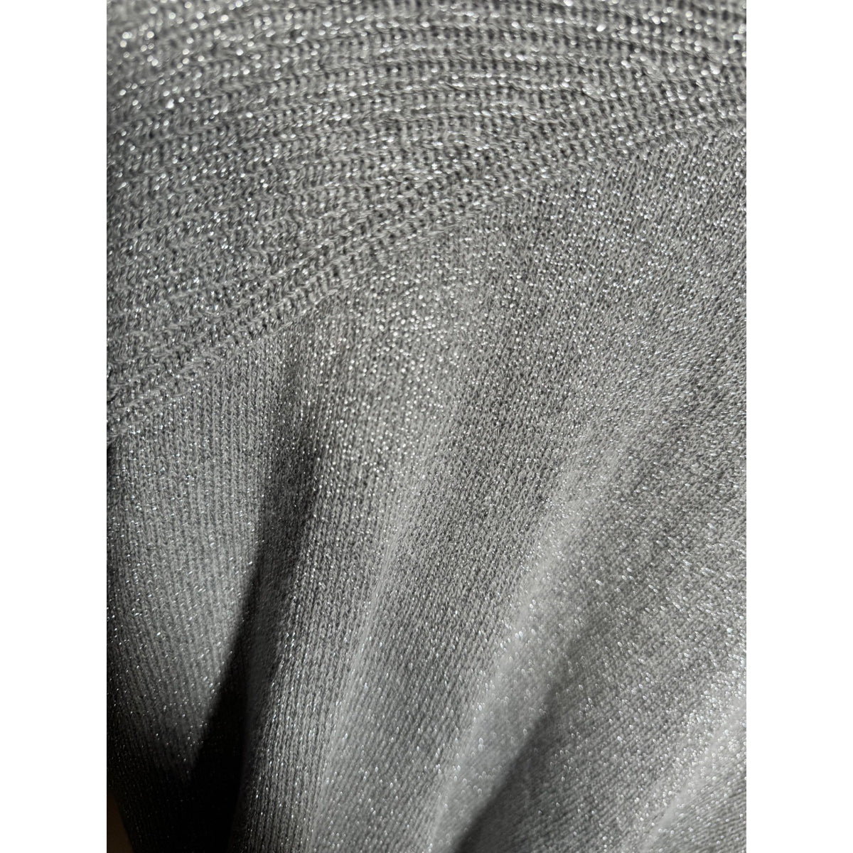 Vince Camuto Metallic Silver Cutout Neckline Cozy & Bright Sweater NWT Large