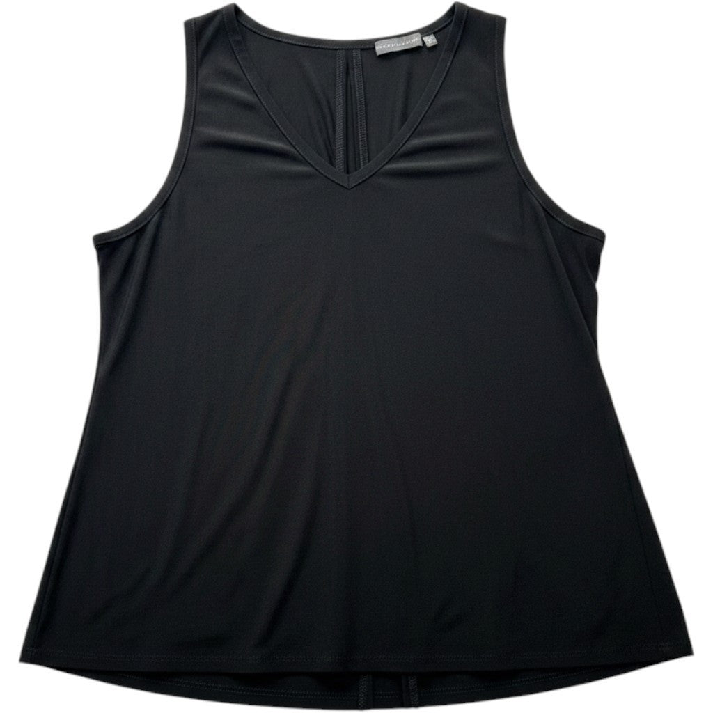 Vince Camuto Womens V-Neck Sleeveless Tank Top Rich Black 91624B088 Size M