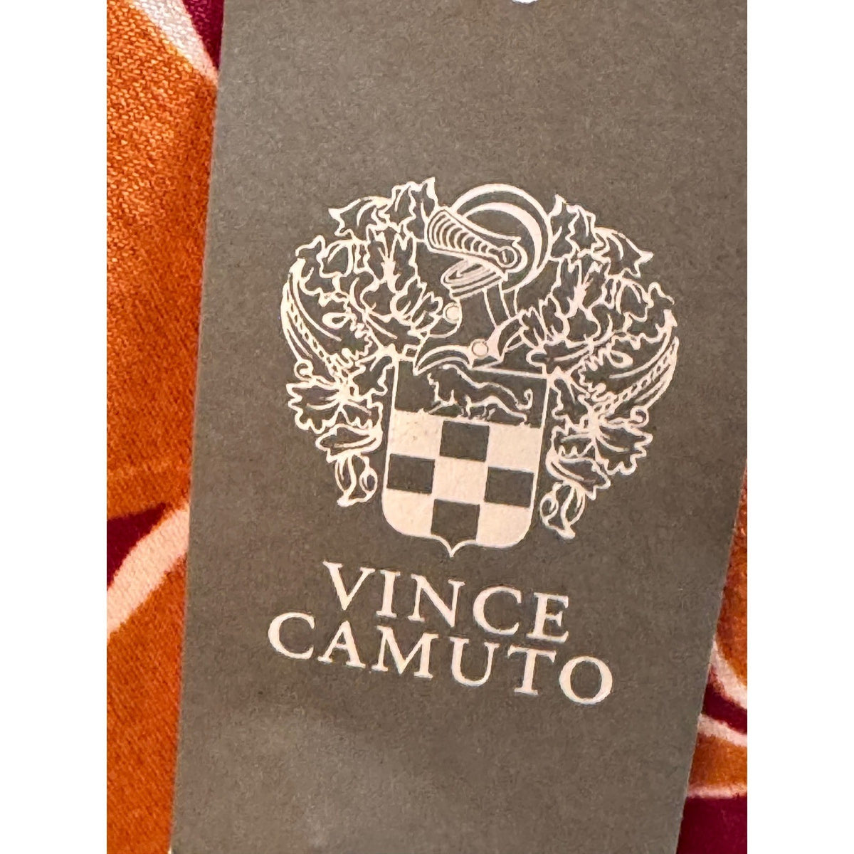 Vince Camuto Easy Breezy Sleeveless Top Orange Leaf Print 91325616 Chili Mens L