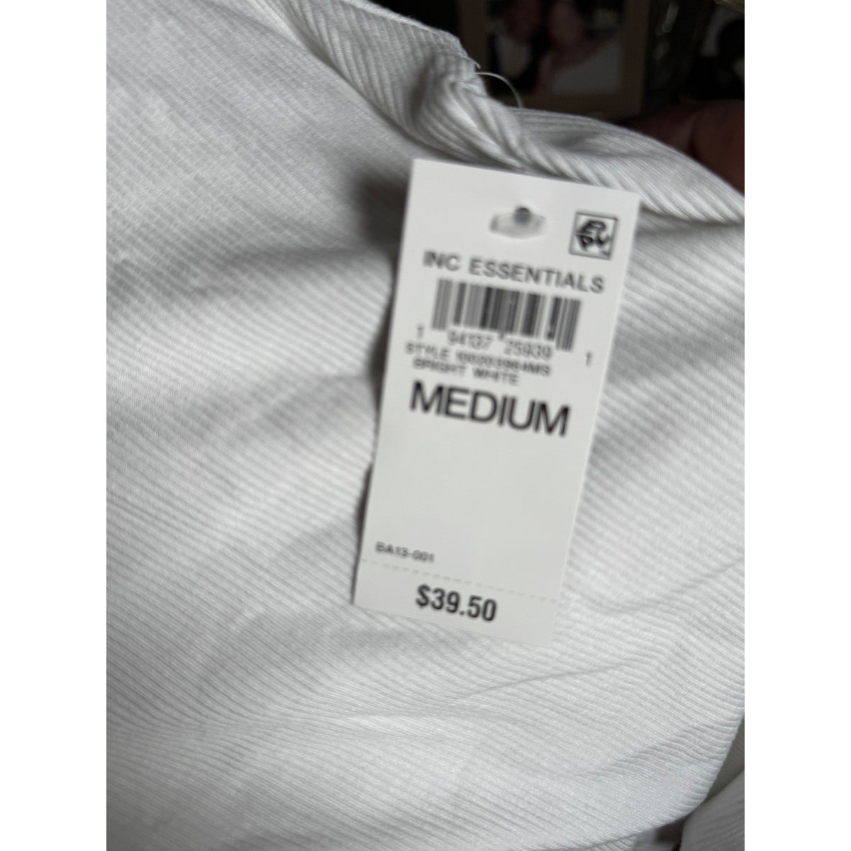 INC International Concepts Womens Ribbed Scoop Neck T-Shirt Bright White XL