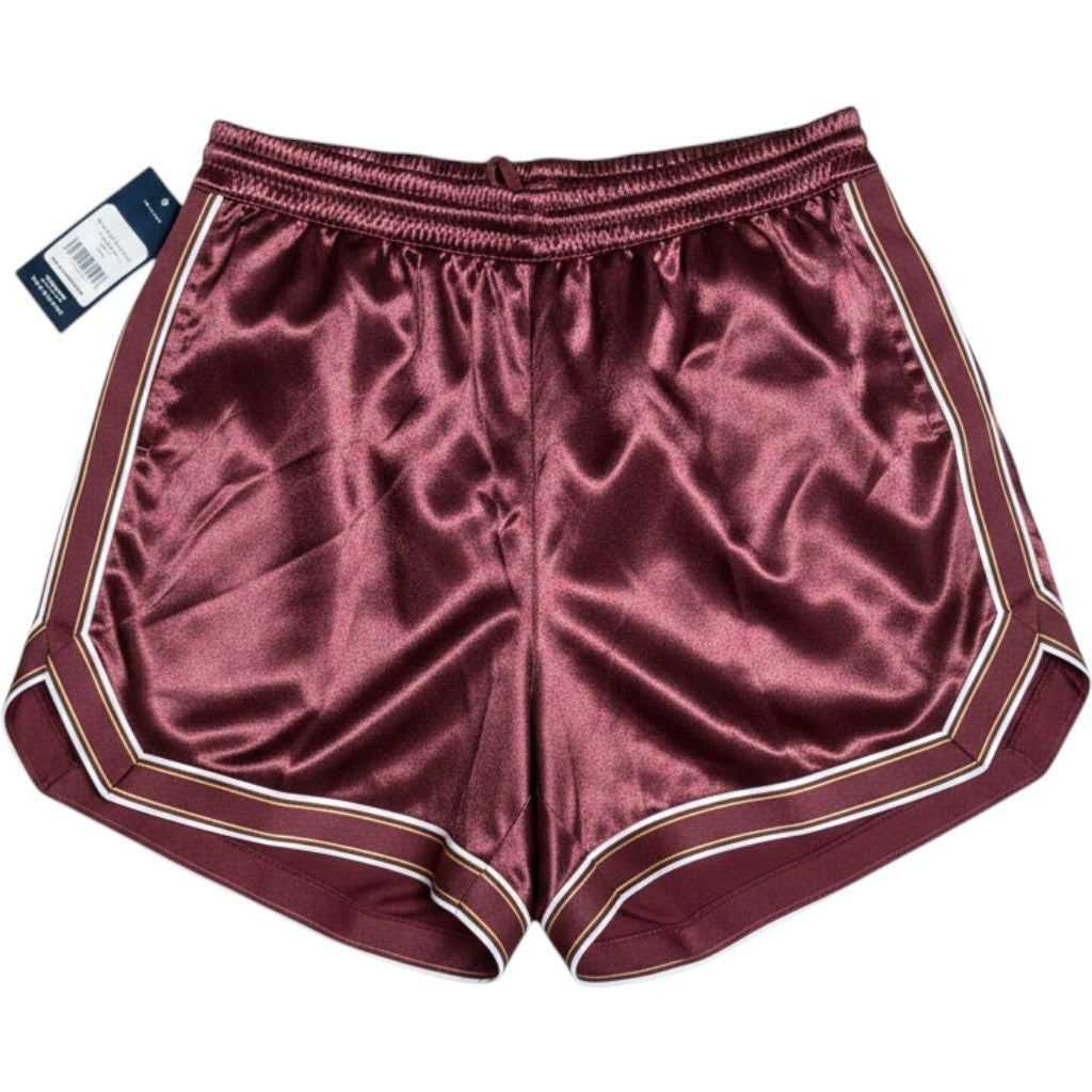 Reebok Womens Relaxed Basketball Shorts Blackberry Burgundy Satin RVW261SH13003
