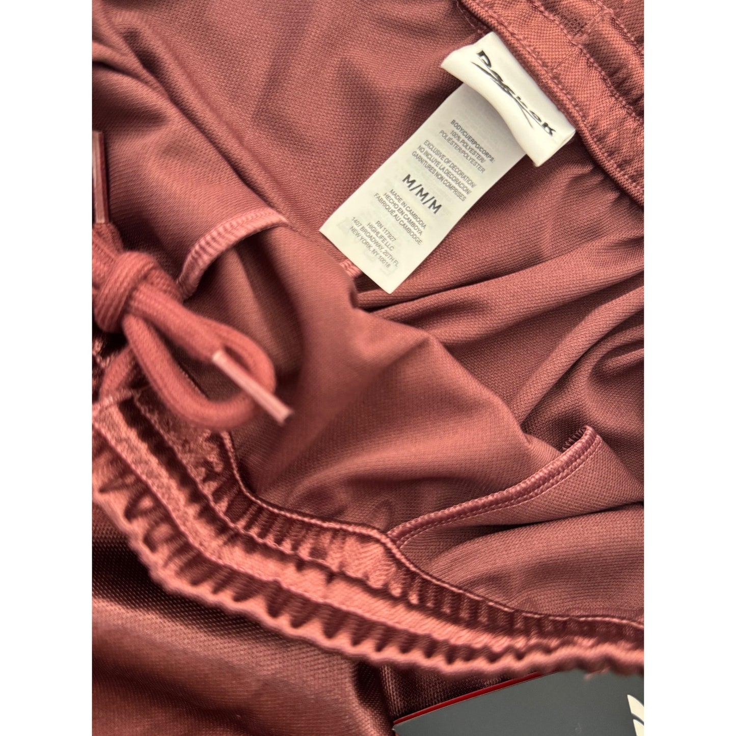 Reebok Womens Relaxed Basketball Shorts Blackberry Burgundy Satin RVW261SH13003
