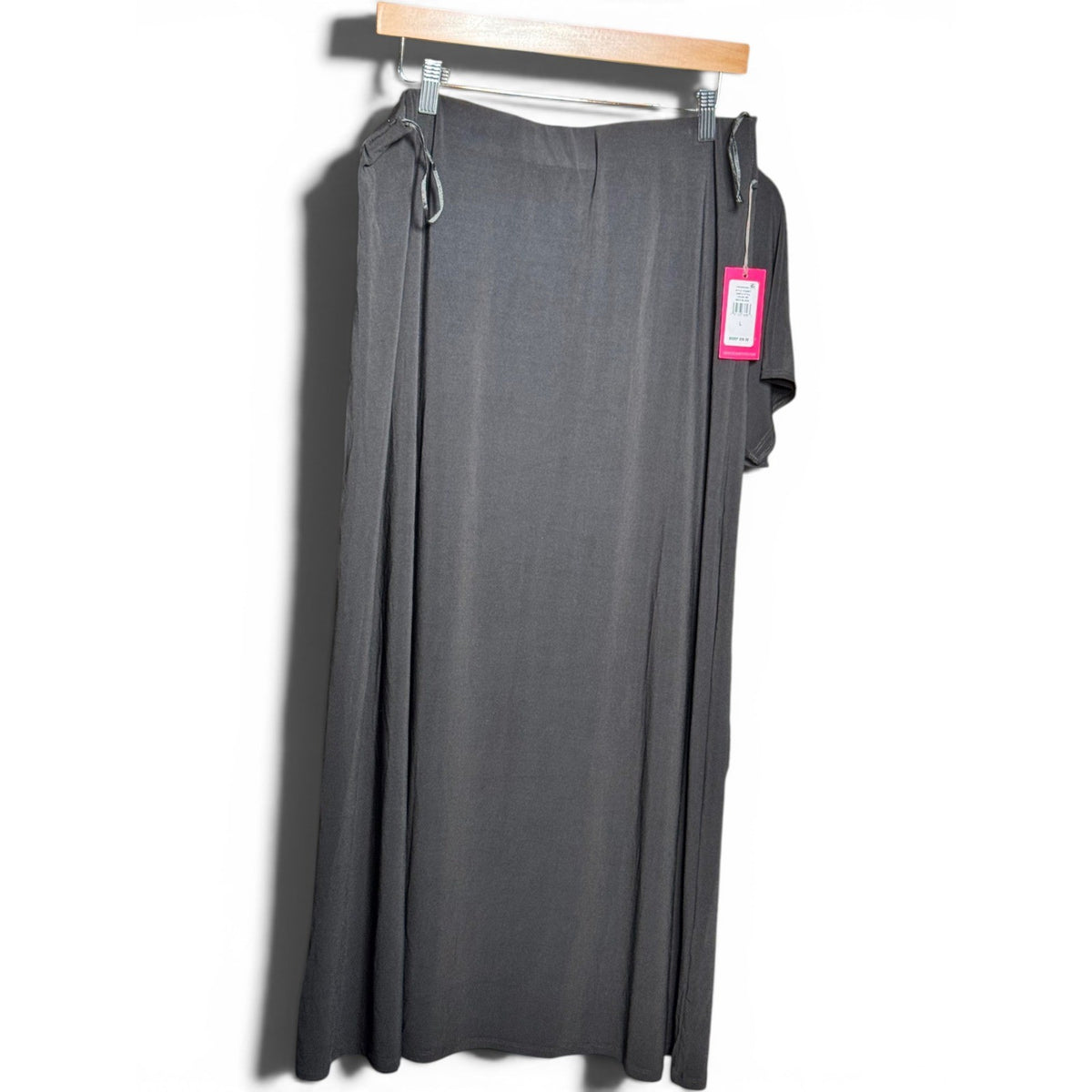 Vince Camuto Windswept Wonder Black Maxi Skirt Elastic Waist 91224634 L