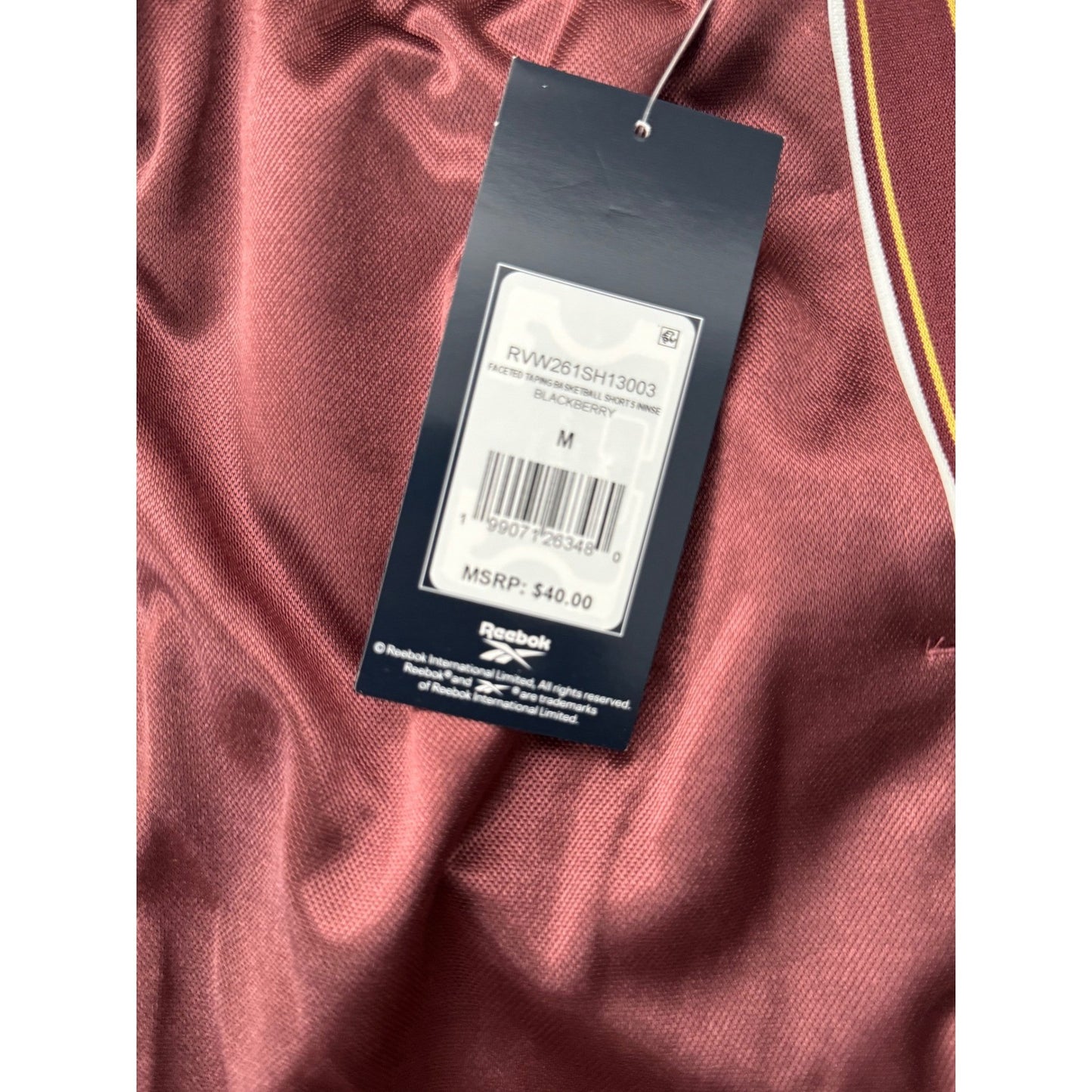 Reebok Womens Relaxed Basketball Shorts Blackberry Burgundy Satin RVW261SH13003