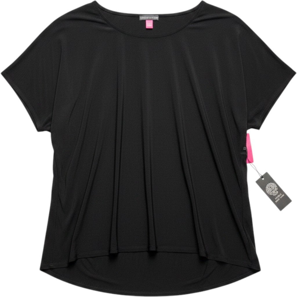 Vince Camuto Womens Rich Black Short Sleeve High Low Blouse XS 91624B083 XS
