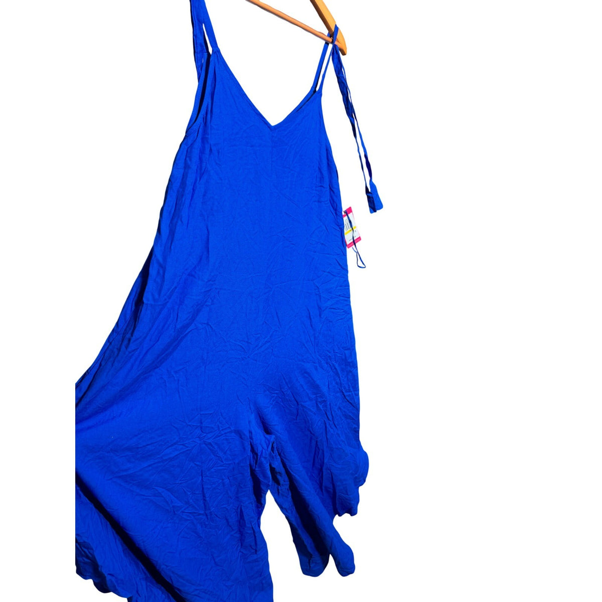 Vince Camuto Womens Cobalt Blue Rayon Flowy Jumpsuit Afterglow Size M