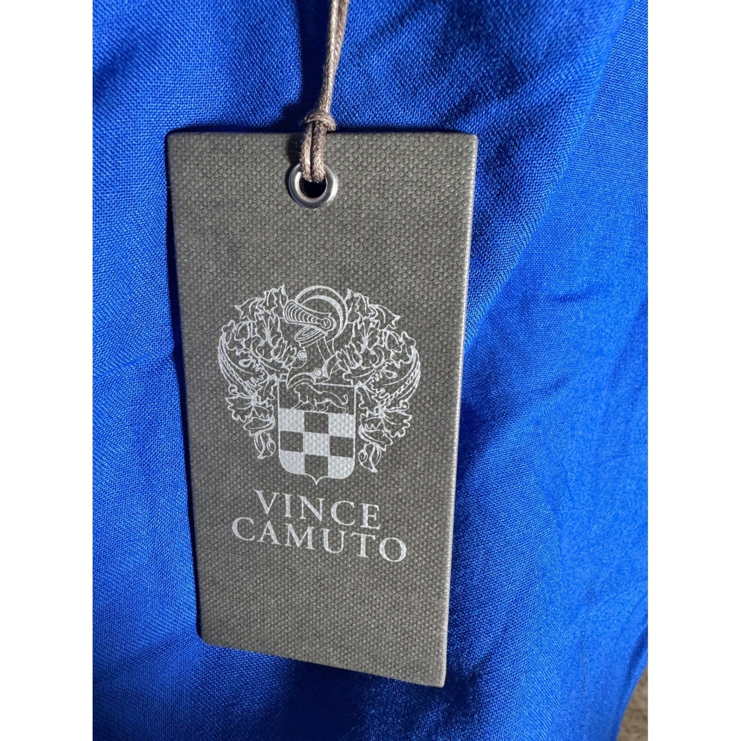 Vince Camuto Womens Cobalt Blue Rayon Flowy Jumpsuit Afterglow Size M