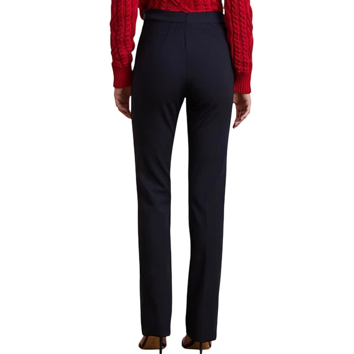 Lauren Ralph Lauren Navy Blue Sailor Button High Waist Straight Leg Pants 14