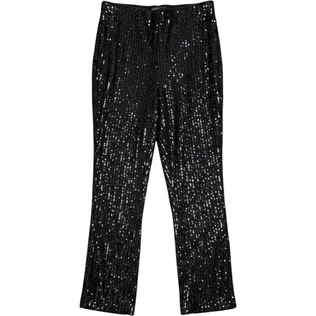 Vince Camuto Twinkle & Glow Sequin Top and Pants Set Rich Black Small NWT
