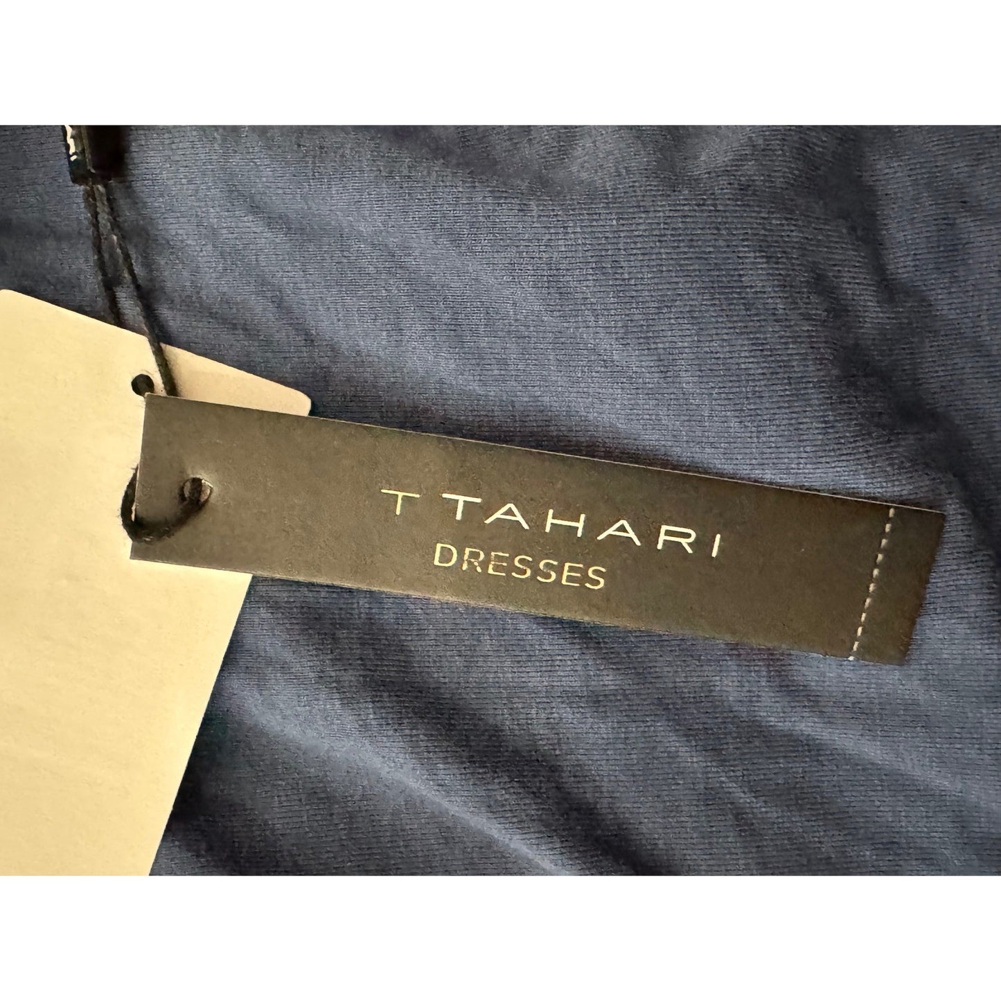 T Tahari Sleeveless Twist Front Maxi Dress Rich Navy Blue TD001041NR Small NWT