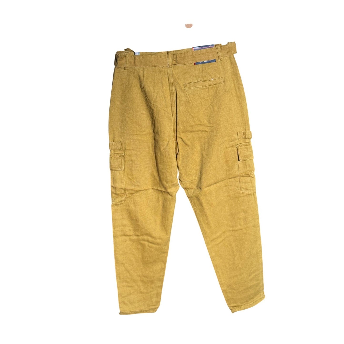 BBJ Los Angeles Womens Mustard Yellow Belted Cargo Pants V21970Z Size 1/25 NWT