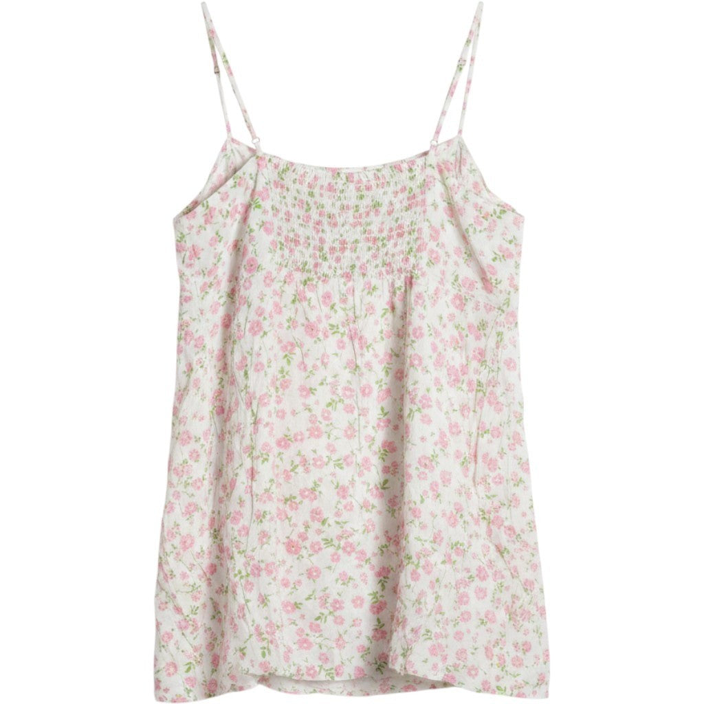 Elodie Women Pink Floral Smocked Back Mini Dress Adjustable Straps XL ELYD3107