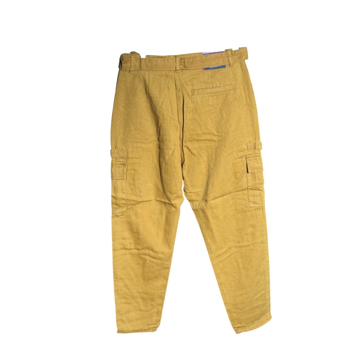 BBJ Los Angeles Womens Mustard Yellow Belted Cargo Pants V21970Z Size 9/29 NWT