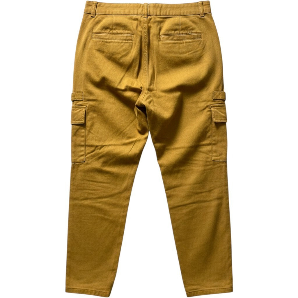 BBJ Los Angeles Womens Mustard Yellow Belted Cargo Pants V21970Z Size 11/30 NWT