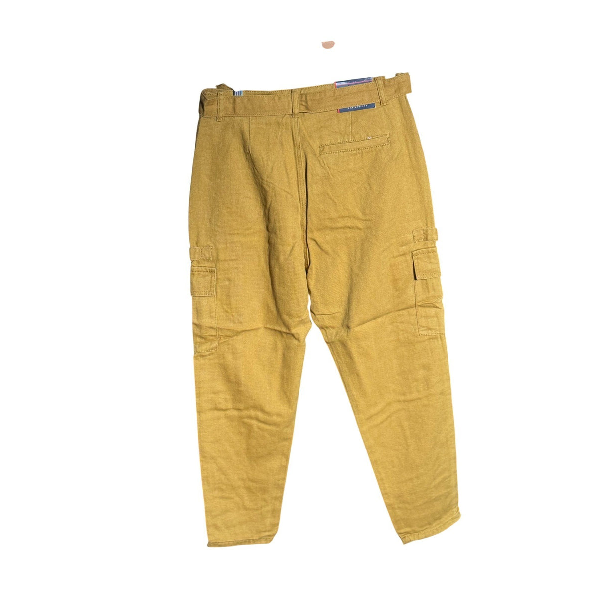 BBJ Los Angeles Womens Mustard Yellow Belted Cargo Pants V21970Z Size 5/27 NWT