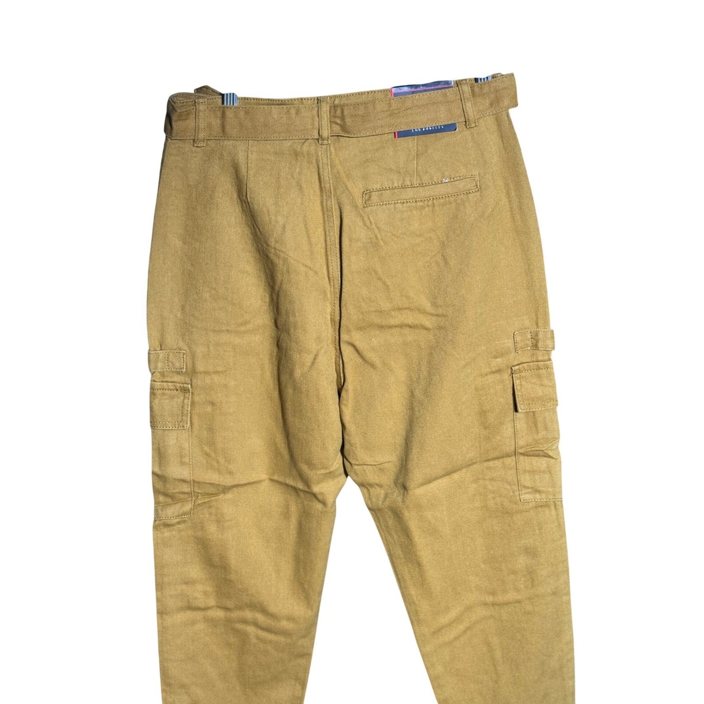 BBJ Los Angeles Womens Mustard Yellow Belted Cargo Pants V21970Z Size 11/30 NWT