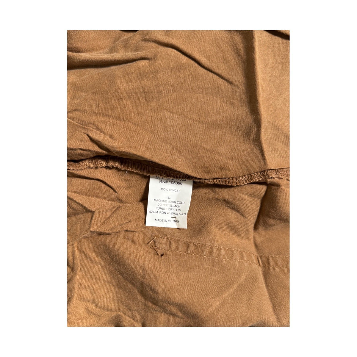 C'est Toi Womens Paperbag Waist Shorts Camel Tan Tencel High Rise Tie Belt S