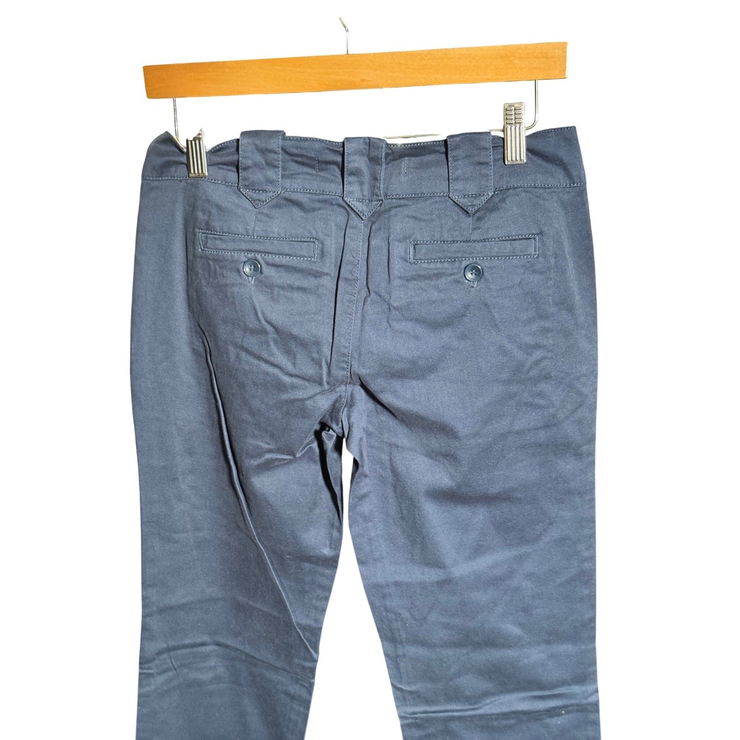Boom Boom Jeans Womens Navy Blue Chino Pants Slim Straight Stretch Size 5