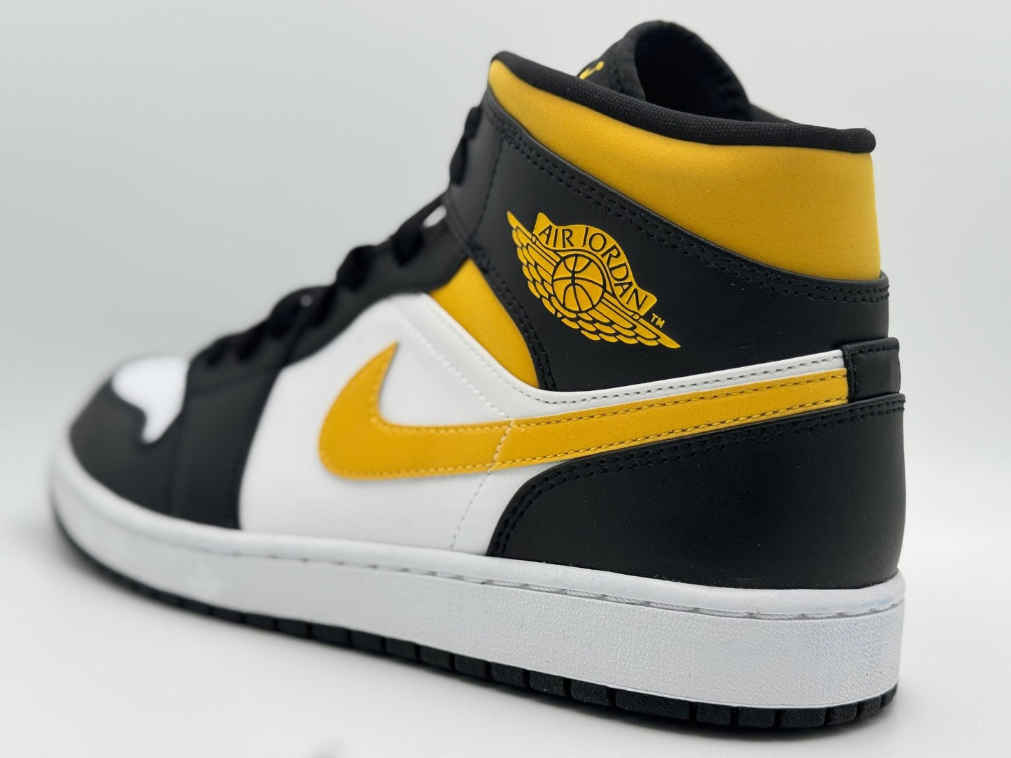Size 11M - Air Jordan 1 Mid Unisex Sneakers White/Pollen-Black