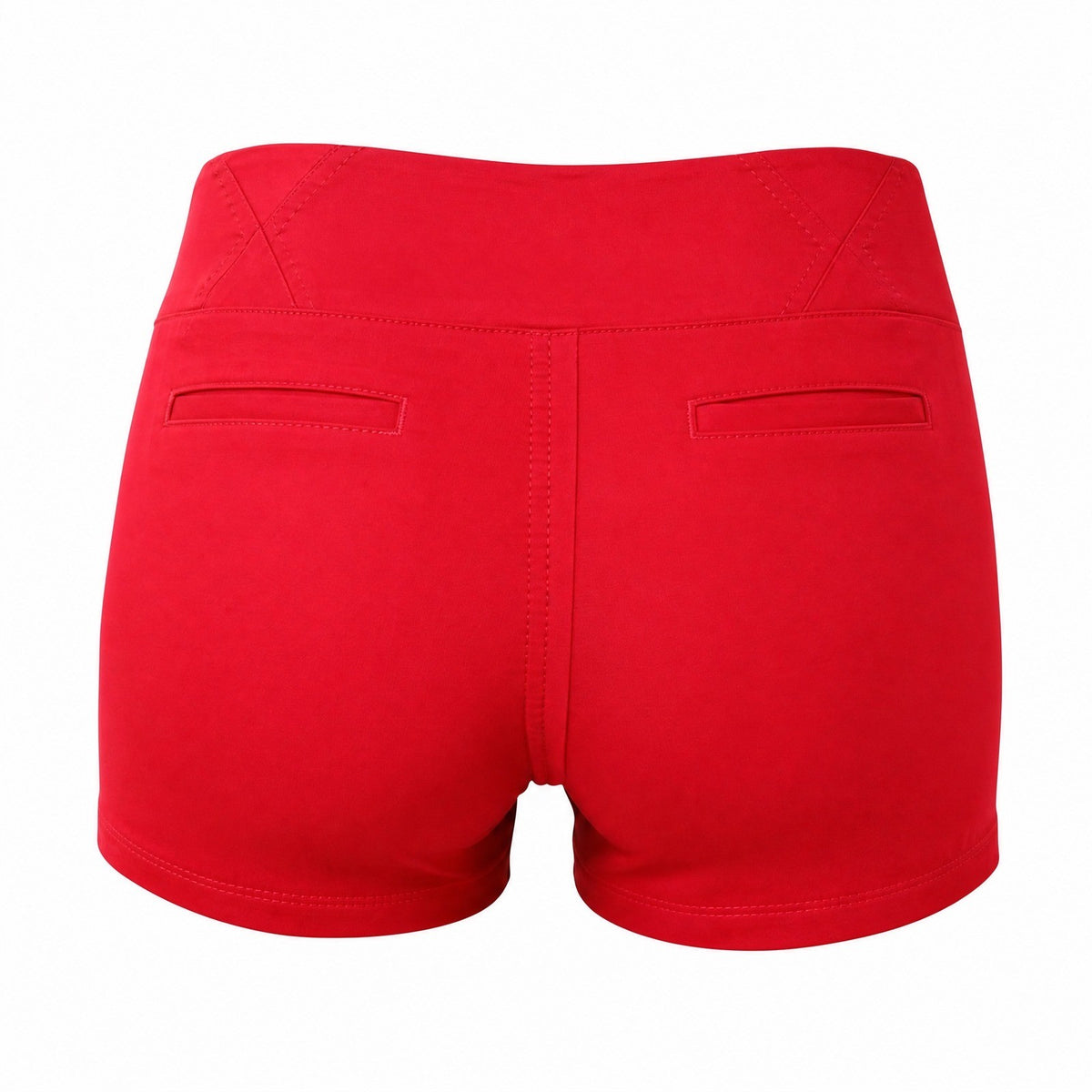 Copper Key Womens Red Flat Front Chino Shorts X-Stitch Detail NWT 1