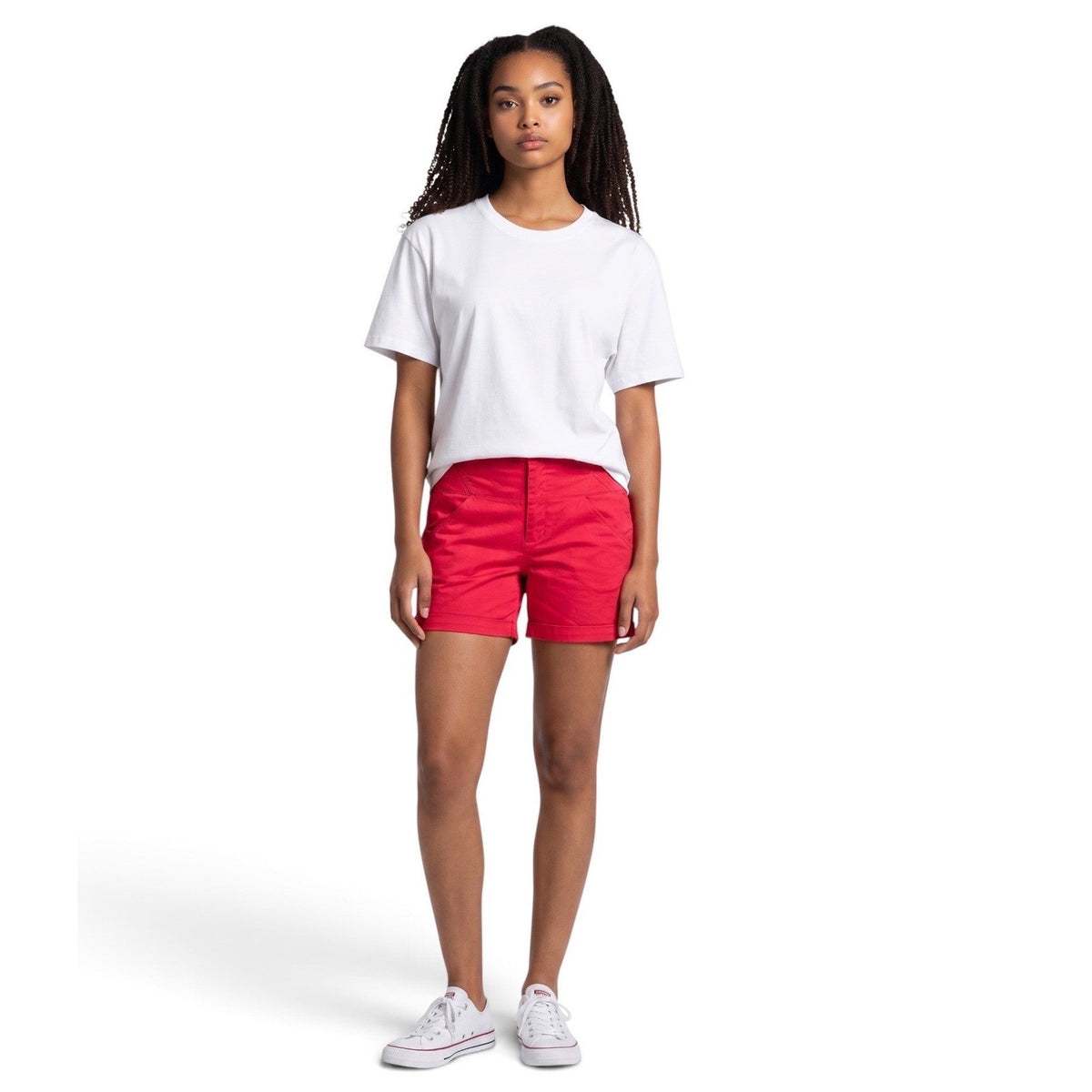 Copper Key Womens Red Chino Shorts Mid Rise Stretch Casual Summer 4-Pocket 11