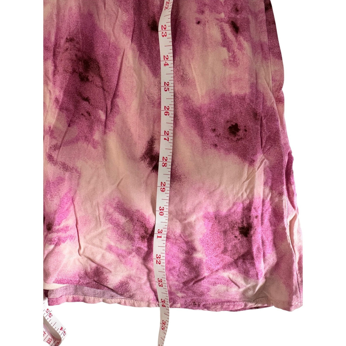 Abound Pink Tie Dye Floral Tie Front Mini Dress AB468080MI Womens 1X