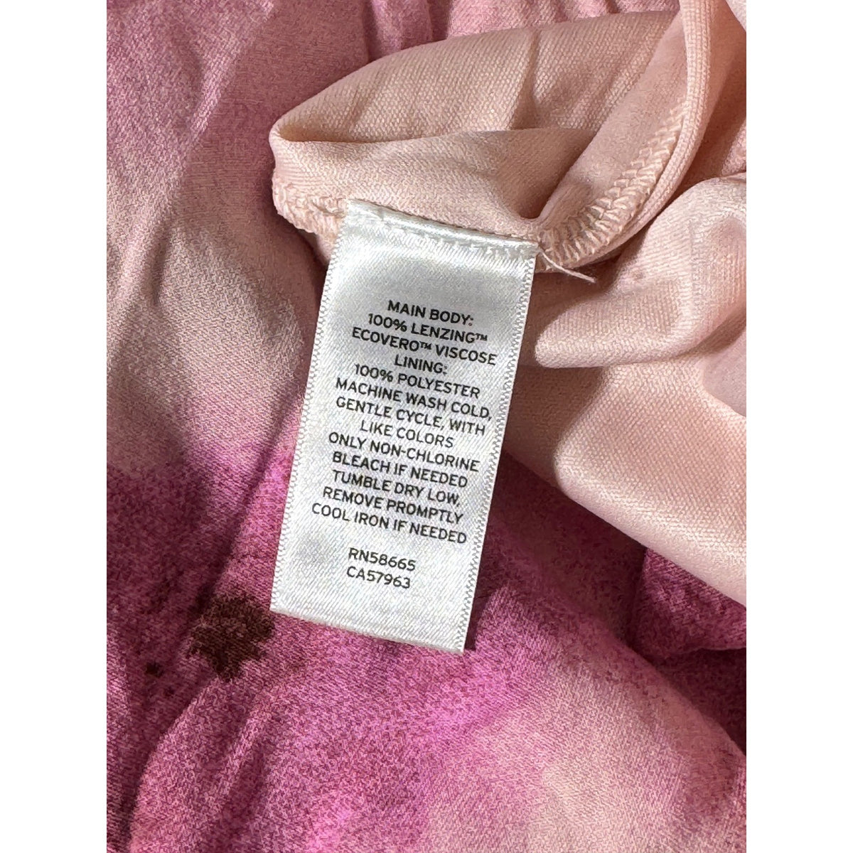 Abound Pink Tie Dye Floral Tie Front Mini Dress AB468080MI Womens 1X