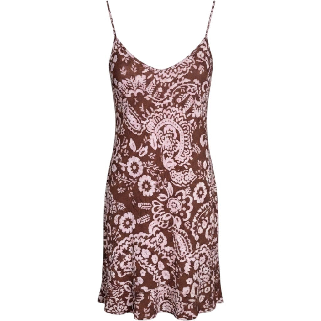 Abound Brown Folkstory Paisley Floral Mini Dress AB468087WN NWT