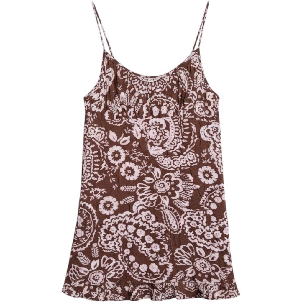 Abound Brown Folkstory Paisley Floral Mini Dress AB468087WN NWT
