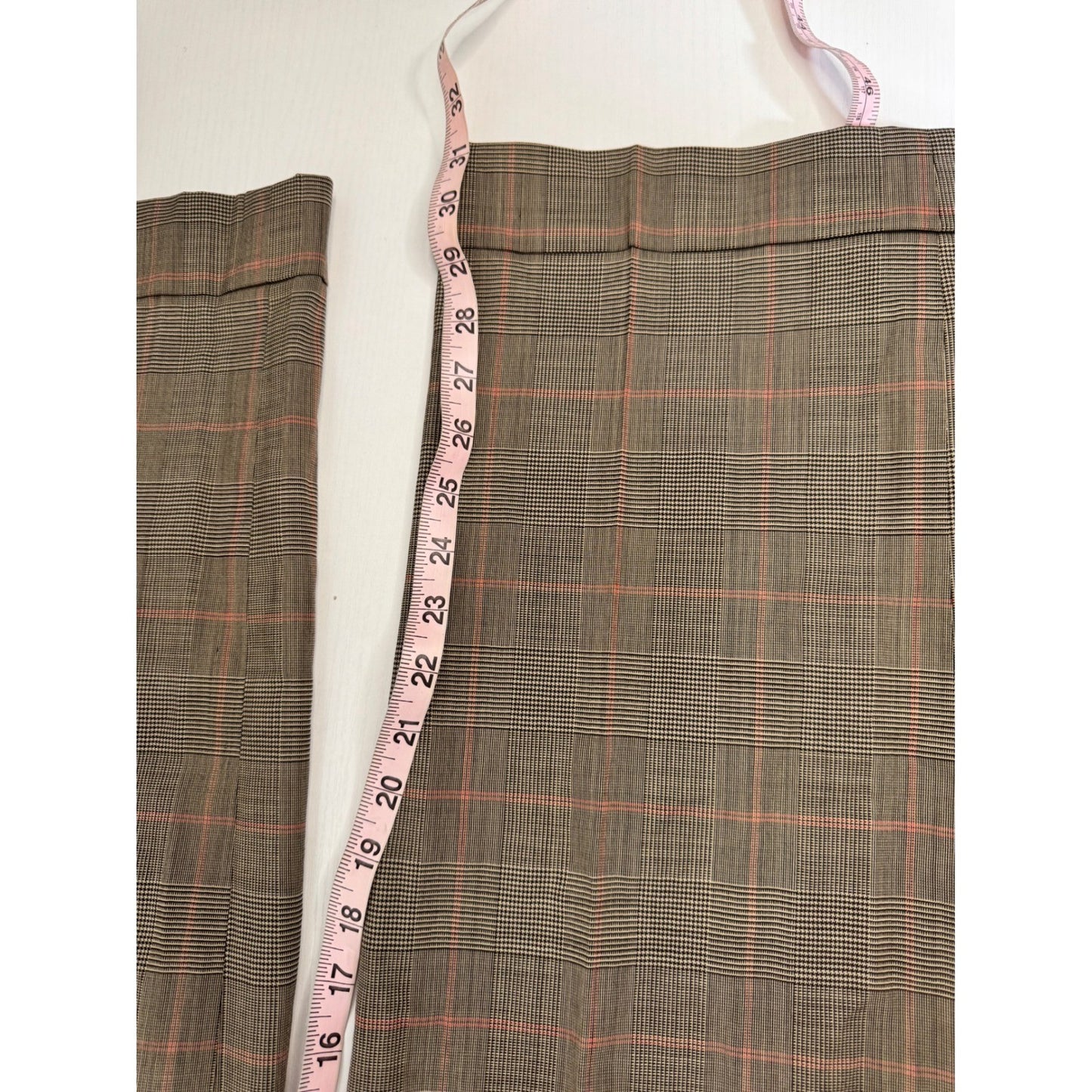 Lauren Ralph Lauren Plaid Wool Blend Pleated Tapered Pants 200940239001 Size 6