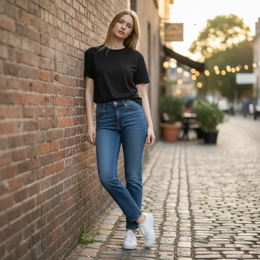 BBJ Los Angeles Love My Fit Skinny Jeans High Rise Ankle Medium Stonewash 1/25