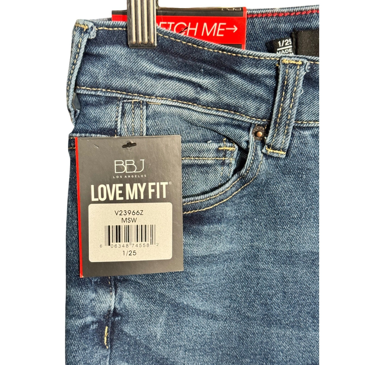 BBJ Los Angeles Love My Fit Skinny Jeans High Rise Ankle Medium Stonewash 1/25