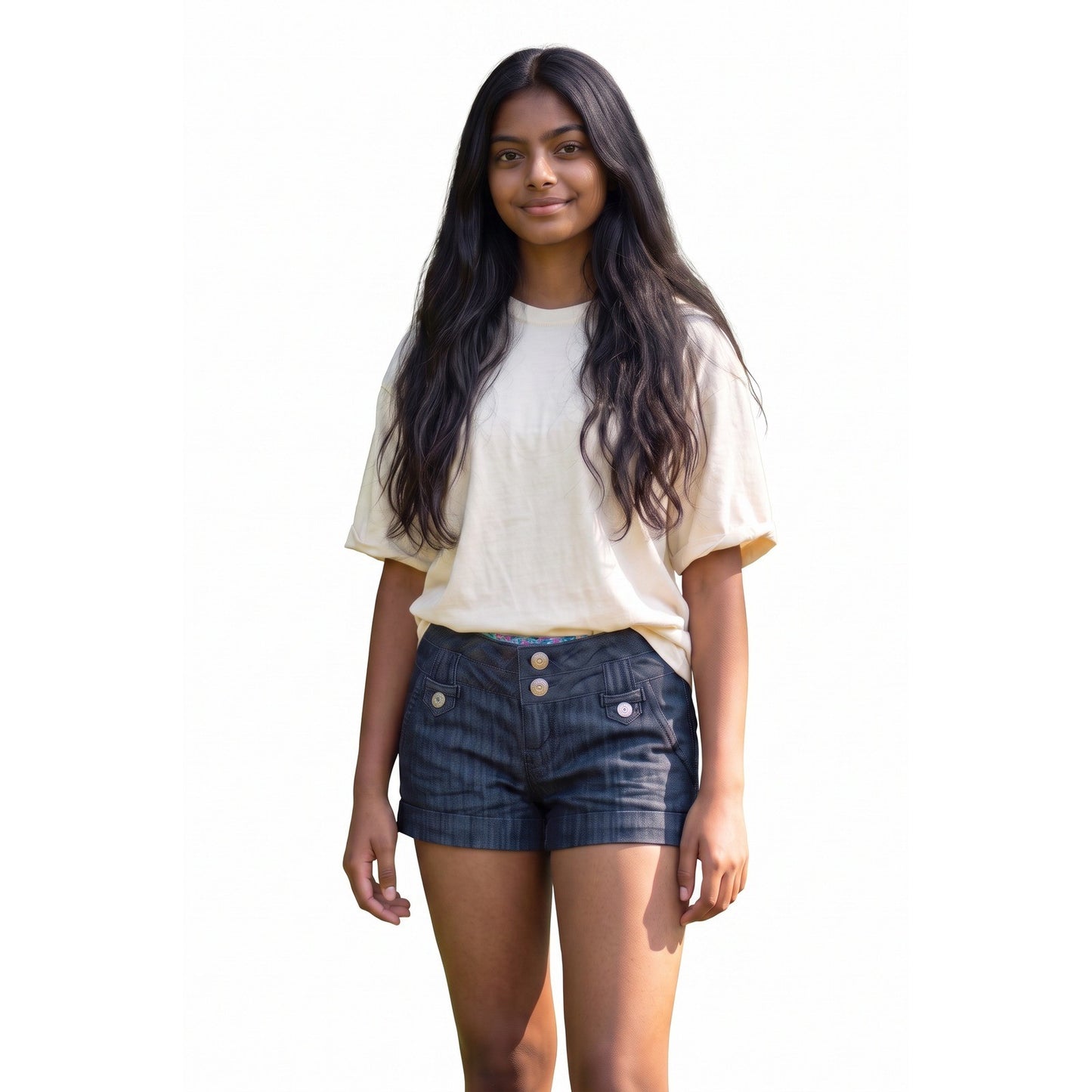 Boom Jeans Dark Wash Denim Shorts Herringbone Pattern Multi Button Cuffed Blue 5