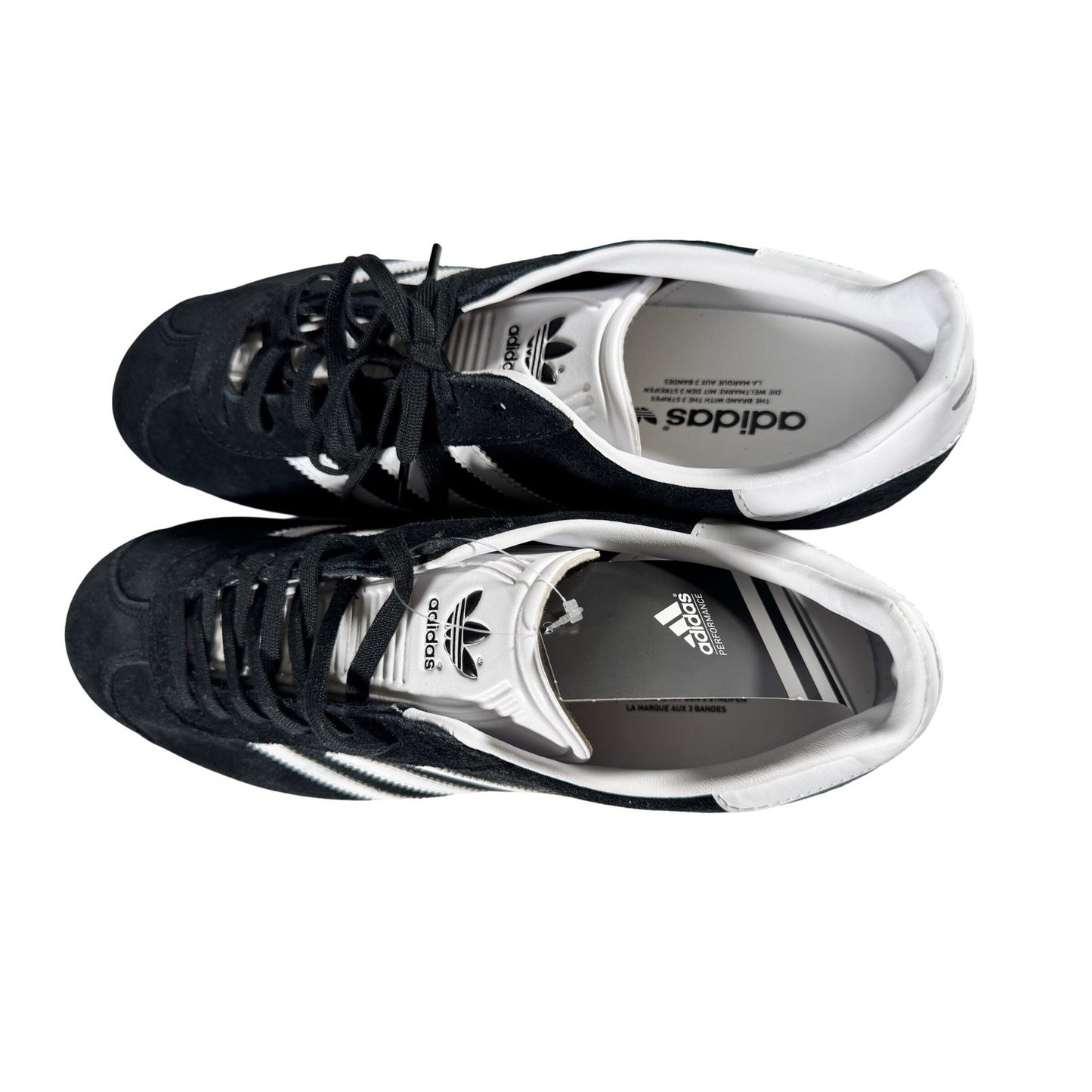 Adidas Originals Gazelle Mens Core Black White Suede Sneakers BB5476 Size 11