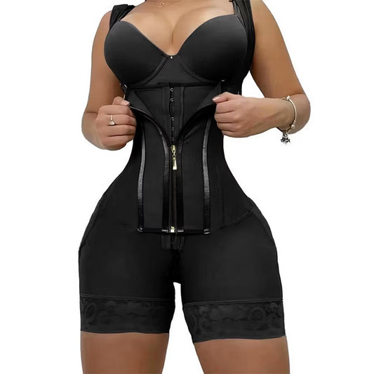Luxseren MSRP$139 Full Body Shapewear Compression Bodysuit Waist Trainer Black S