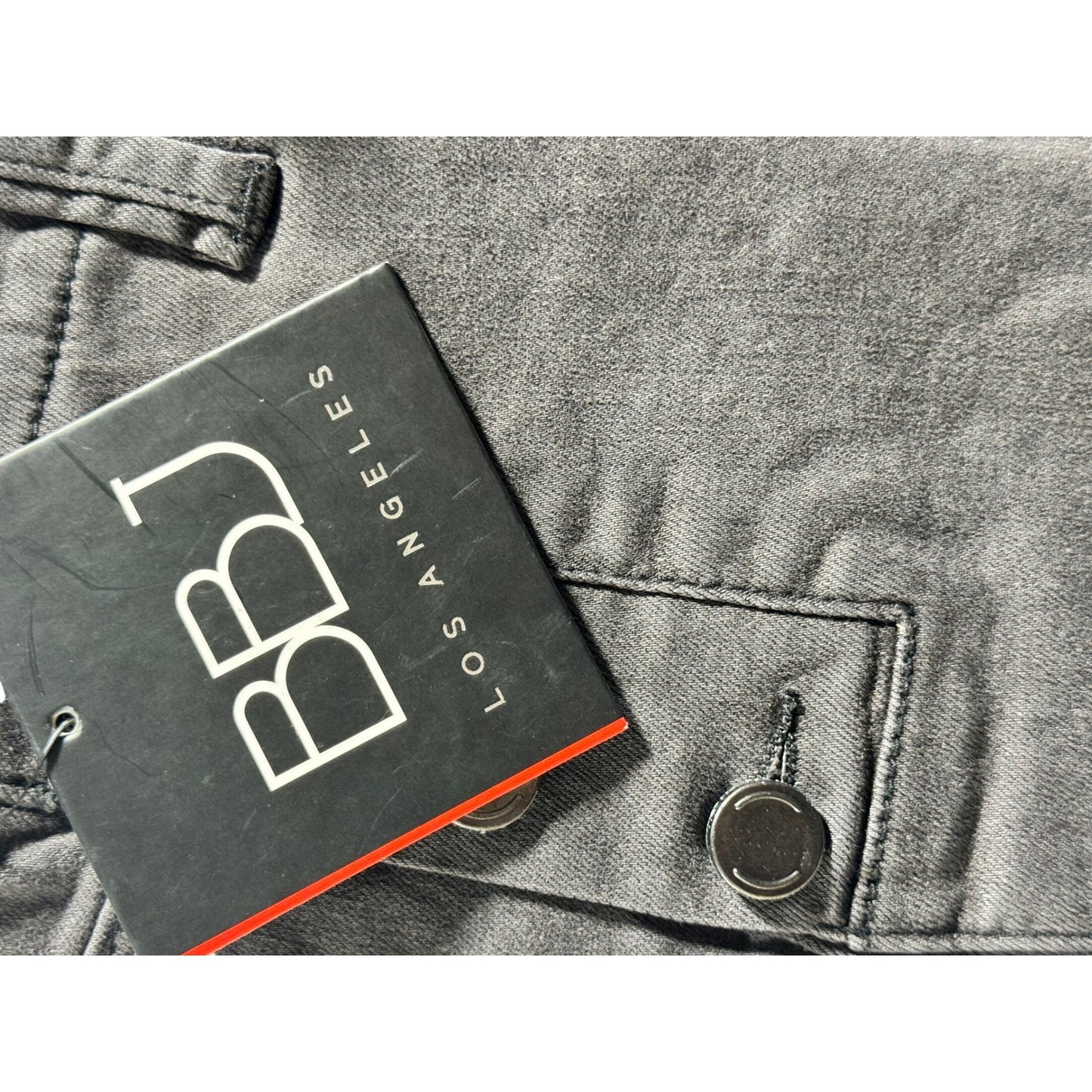 BBJ Los Angeles Womens Skinny Jeans Gray High Rise Multi Button Sailor V21581P