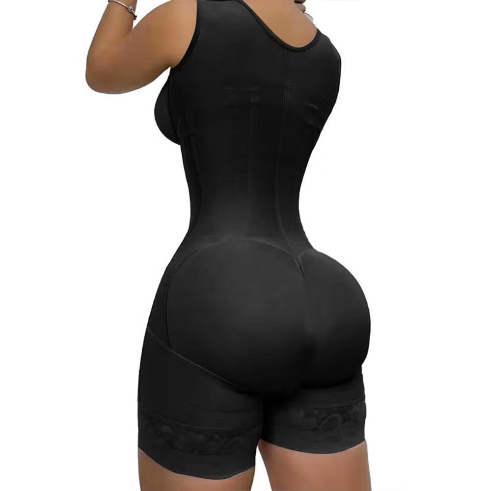Luxseren MSRP$139 Full Body Shapewear Compression Bodysuit Waist Trainer Black L
