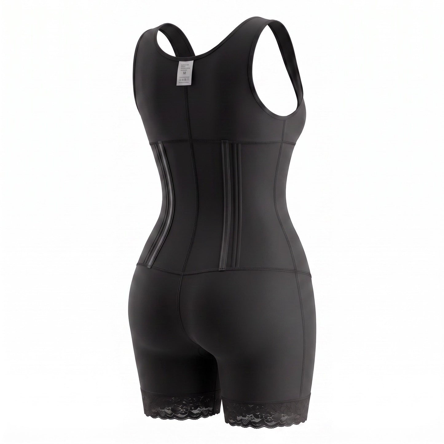 Luxseren MSRP$139 Full Body Shapewear Compression Bodysuit Waist Trainer Black L