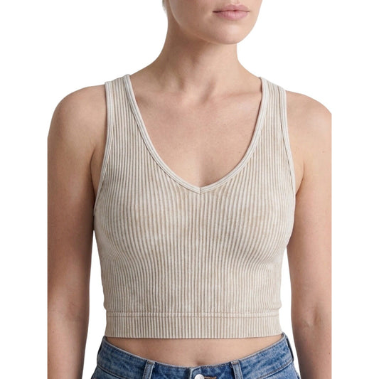 Size L/XL Zenana Padded Brami Beige