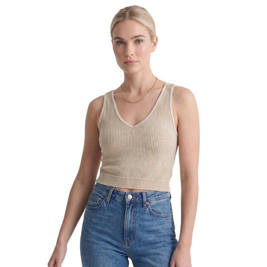 Size S/M Zenana Padded Brami Beige