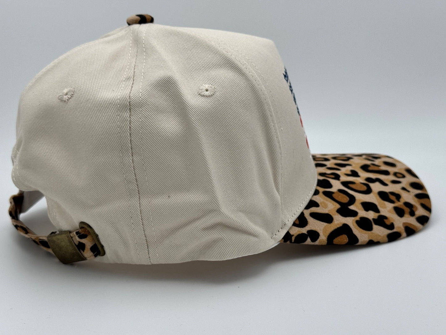 One Size - Zenana Hat USA Flag Beige/Leopard
